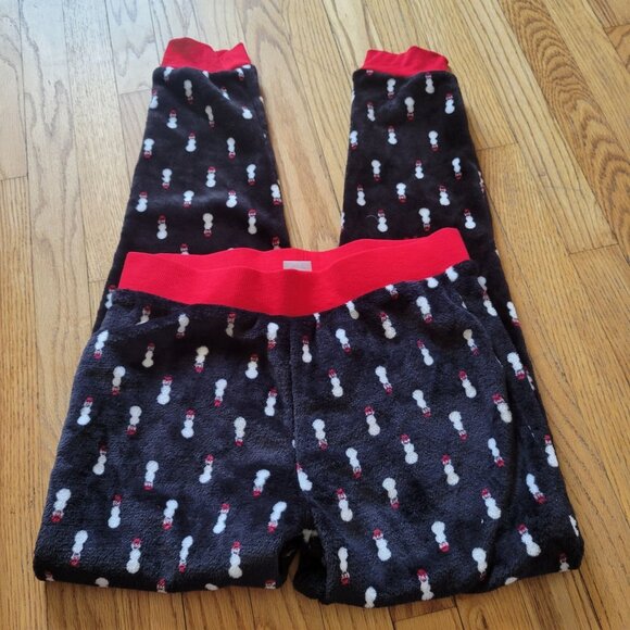 Secret Treasures Snowman Pajama Set - M or XS - Soft Plush Polyester - Black & R - Picture 5 of 7
